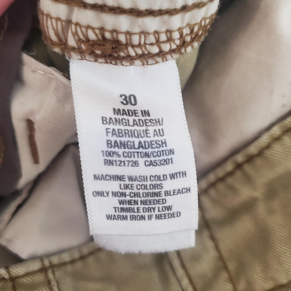 Aeropostale Cargo Shorts Mens 30 Khaki Tan Twill Casual Flap Pockets Utility - Picture 6 of 7